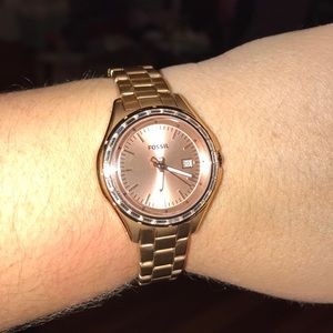 Rose Gold Fossil Watch